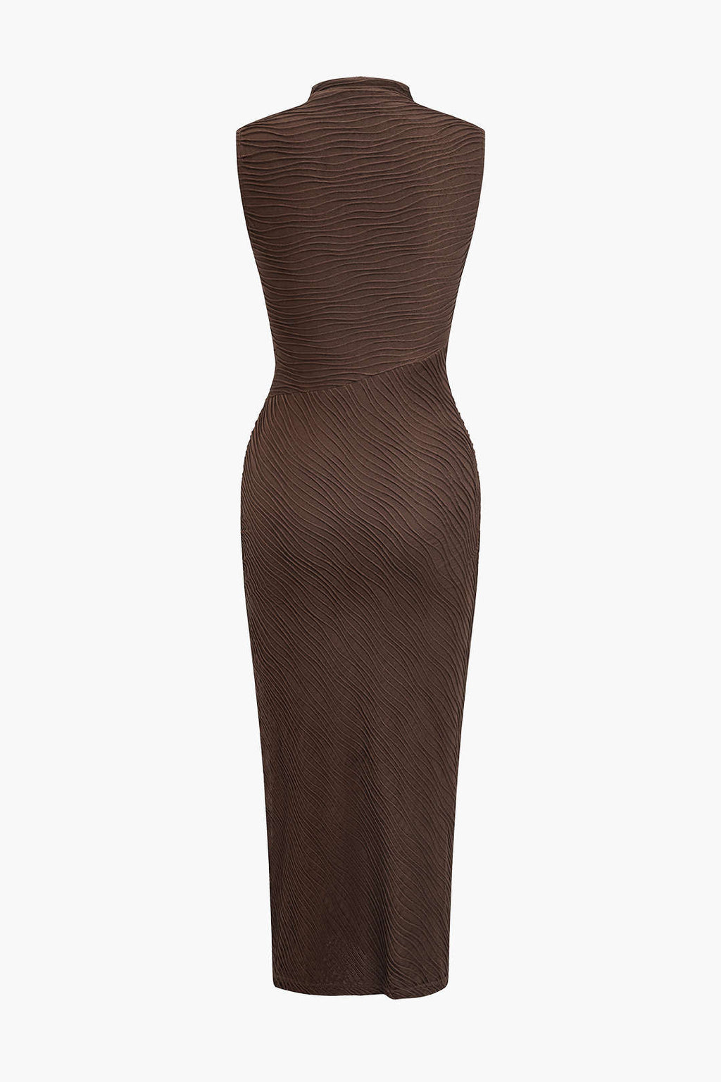 Natiné - Metaliczny tank top z wycięciem i asymetryczna sukienka midi