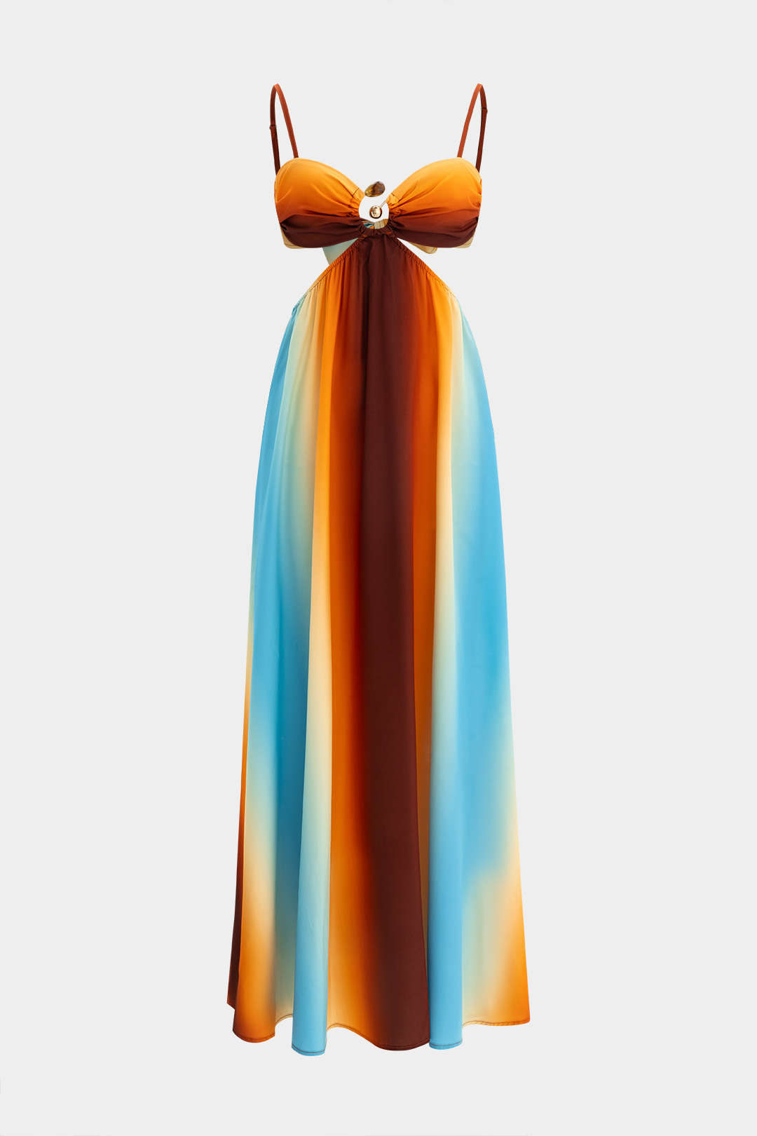 Natiné - Ombre Tęczowa Maxi Sukienka