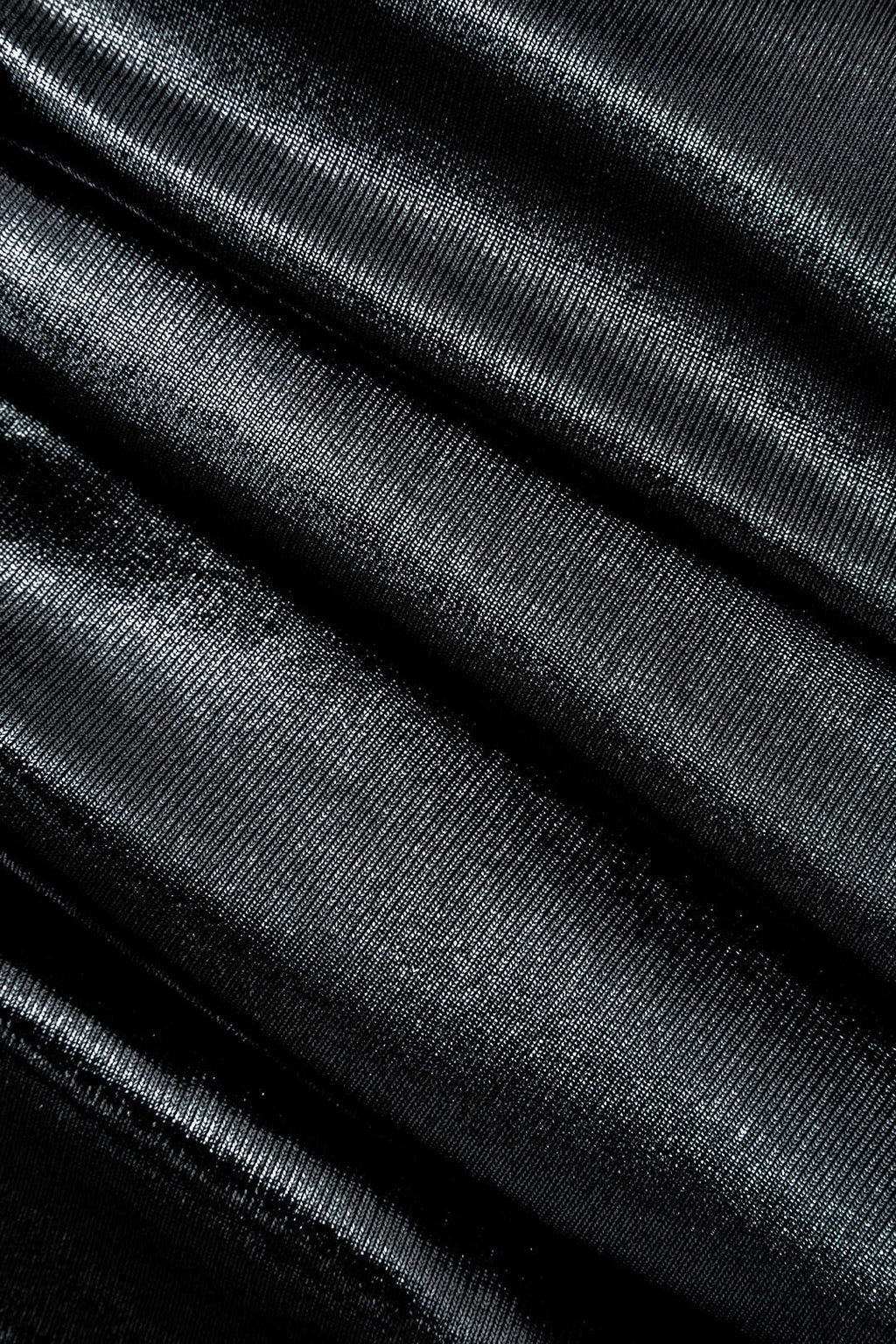 Natiné – Metaliczna Maxi z Dekoltem V i Rozcięciem