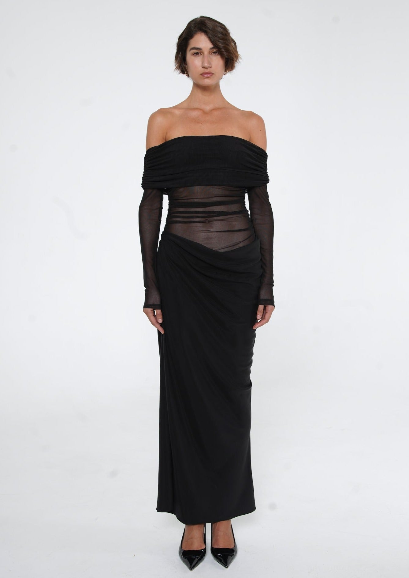 Lydia™ | Maxikleid mit drapiertem Rücken