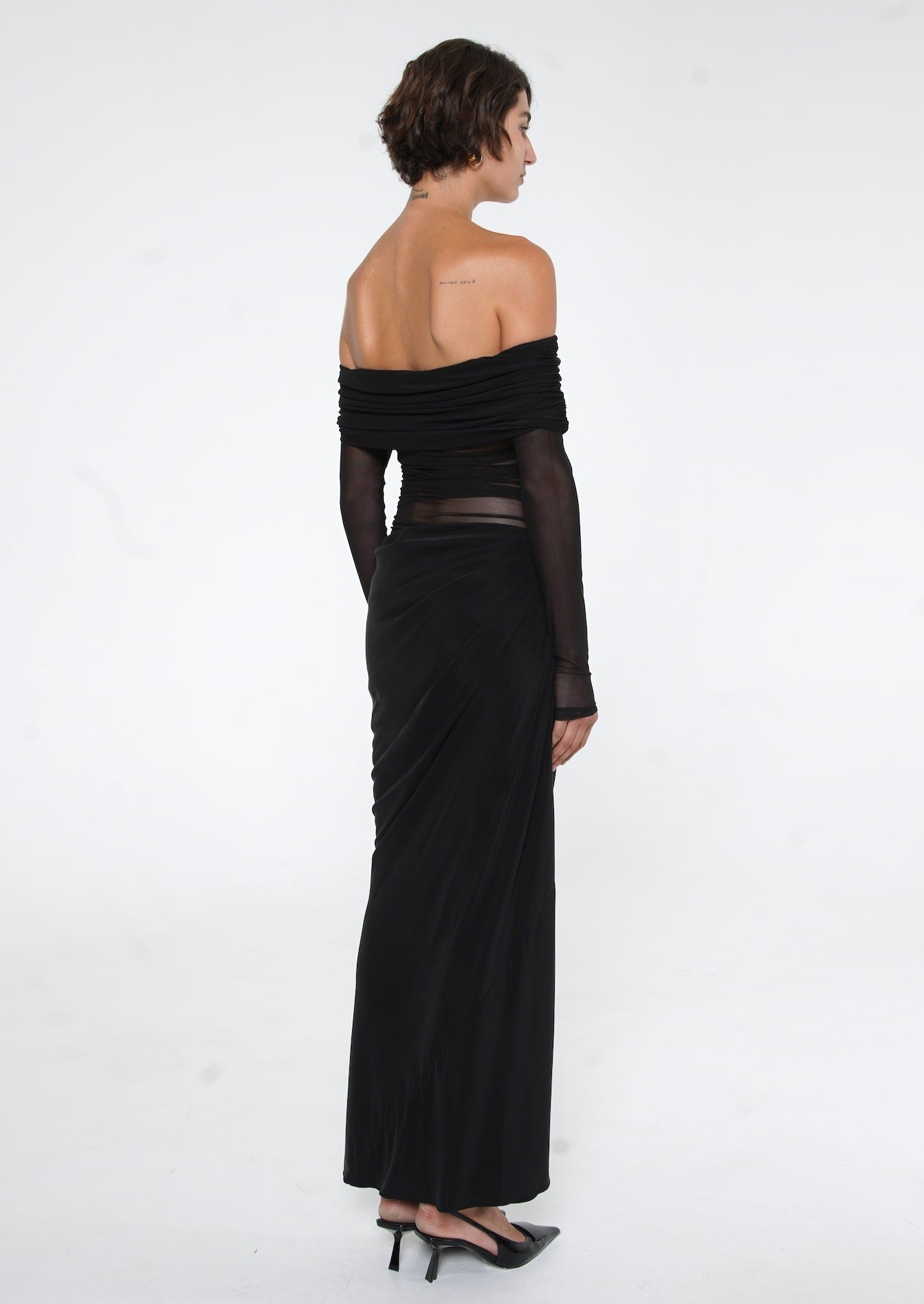 Lydia™ | Maxikleid mit drapiertem Rücken