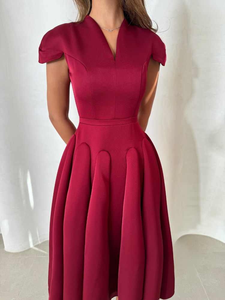 Elora™ | Midi Plissé Dress