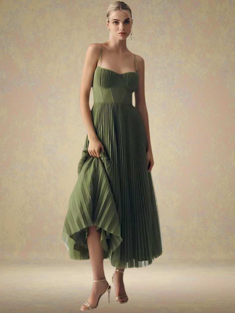 Jasira™ | Romantisches Plisseekleid