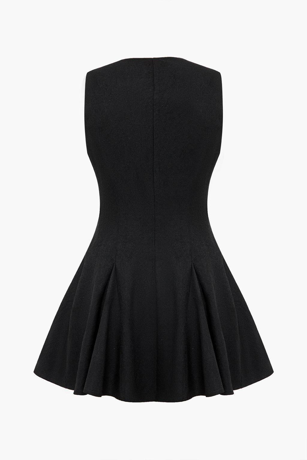 Natiné – Mini Sukienka Dwurzędowa z Dekoltem