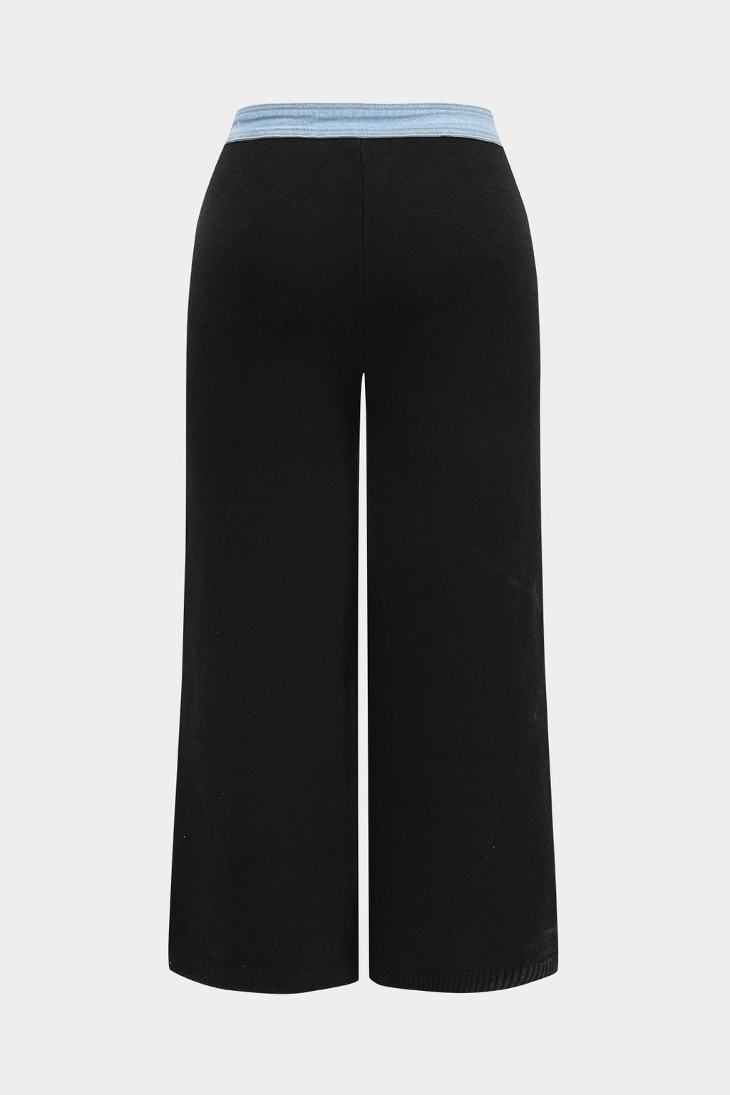 Natiné – Dzianinowy top z zamkami i spodnie z wysokim stanem (Plus Size)