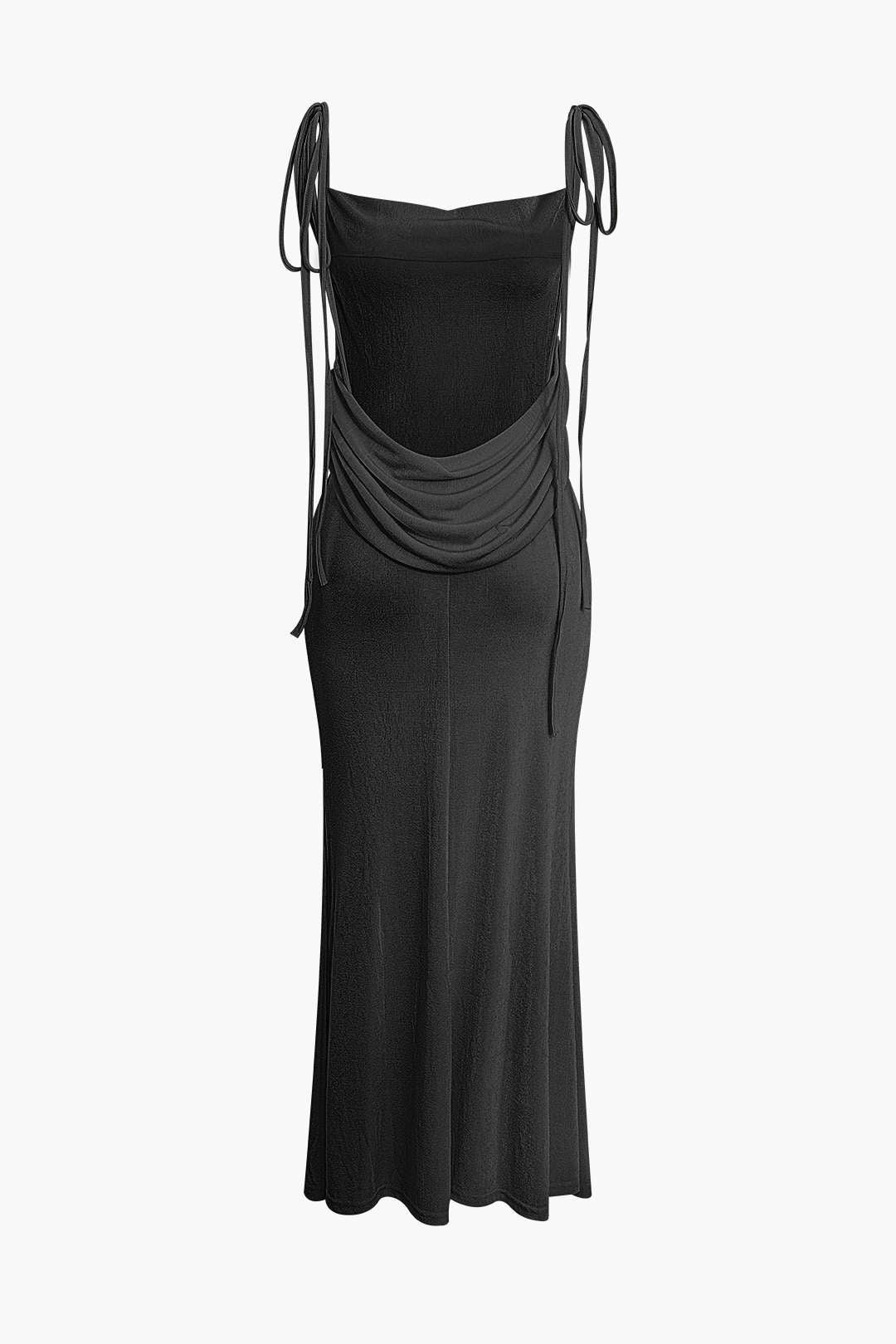 Natiné - Maxi sukienka z dekoltem w cowl i odkrytymi plecami