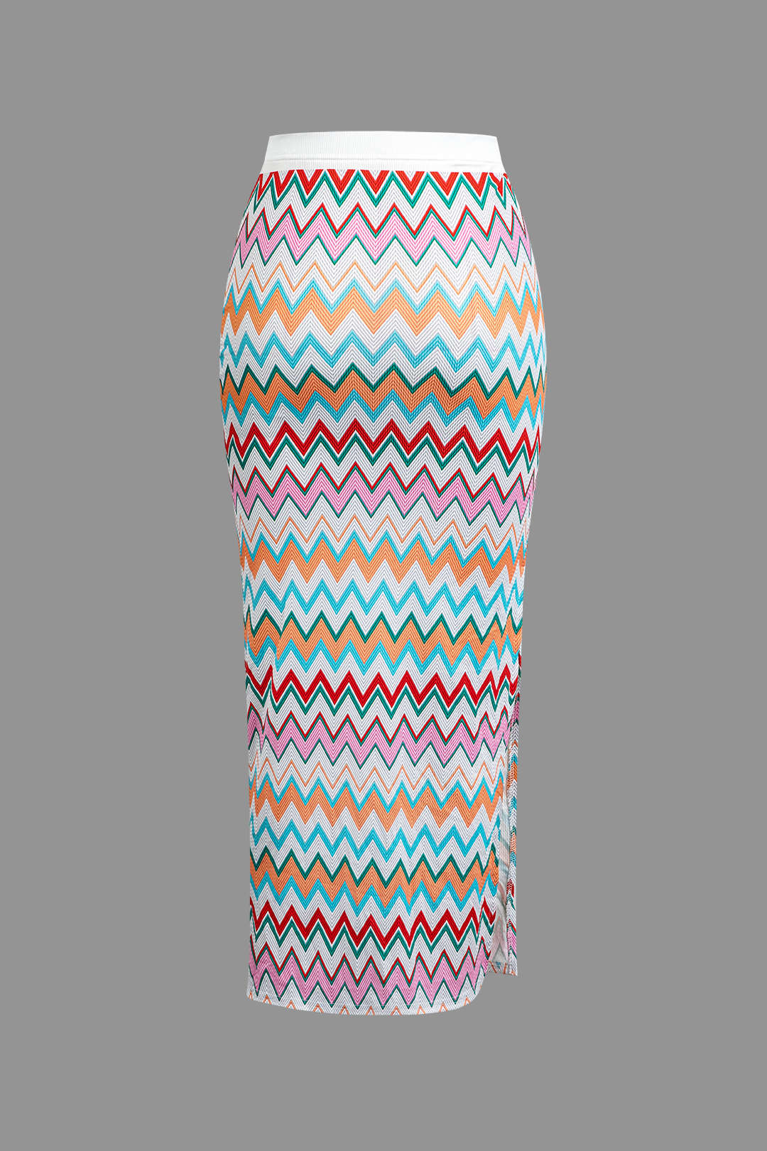 Natiné - Kontrastowy Top V i Rozkloszowana Maxi