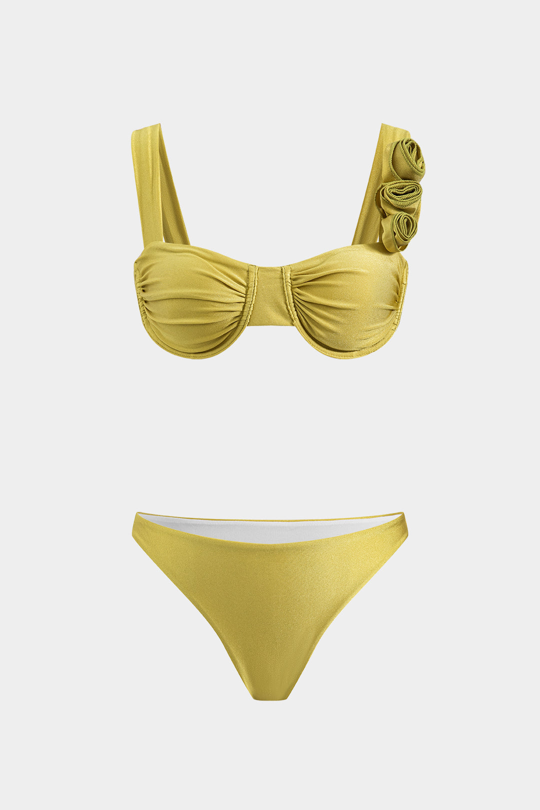 Natiné - Bikini 3D Kwiaty, Frędzle i Narzutka