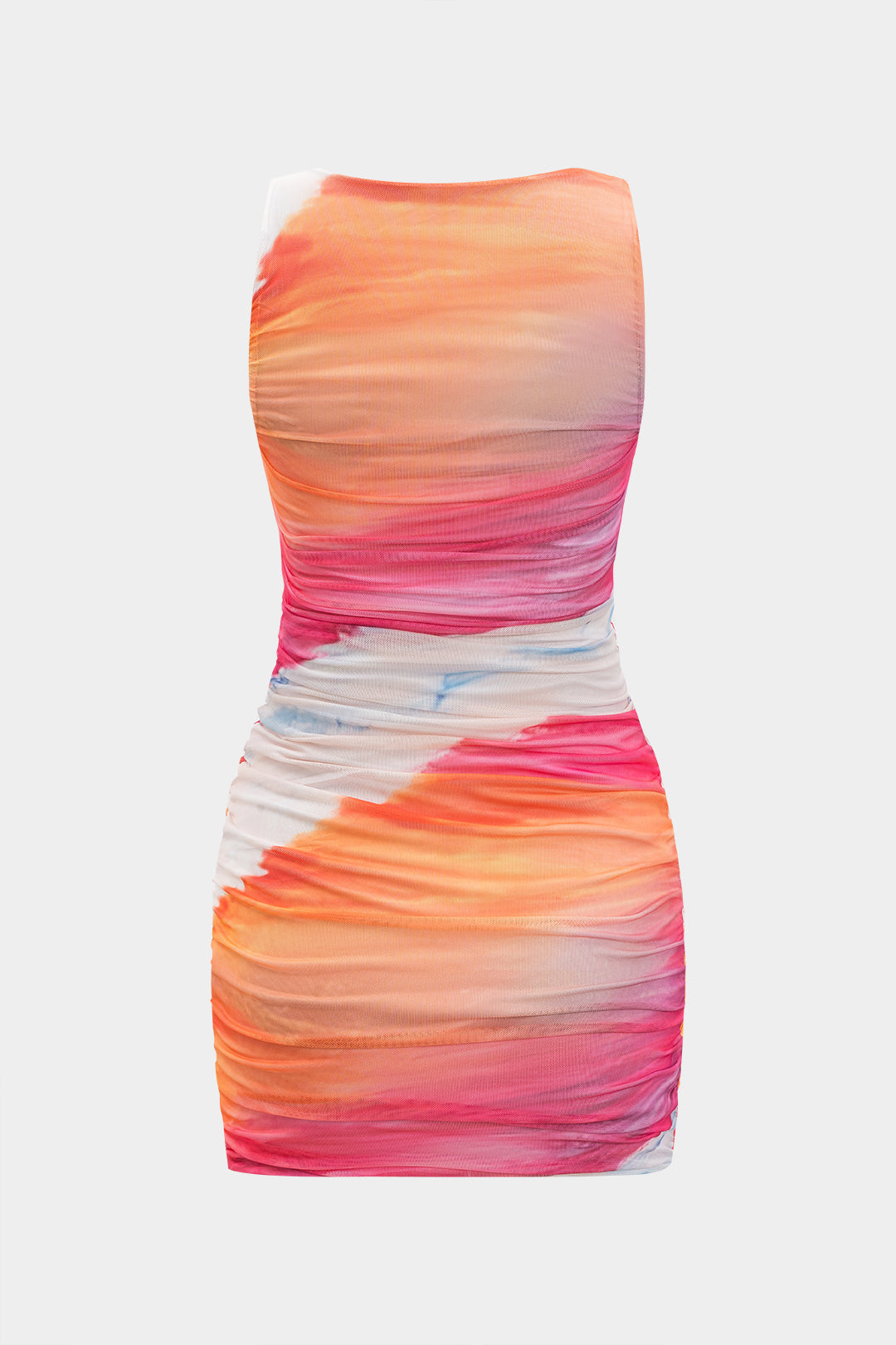 Natiné - Mini Sukienka Bez Rękawów, Ombre