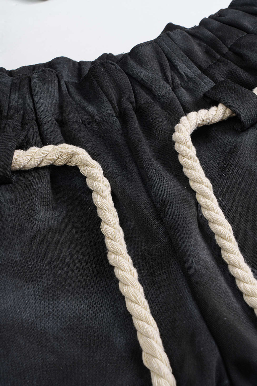 Natiné - Szerokie Spodnie w Marmurowy Wzór z Wiązaniami