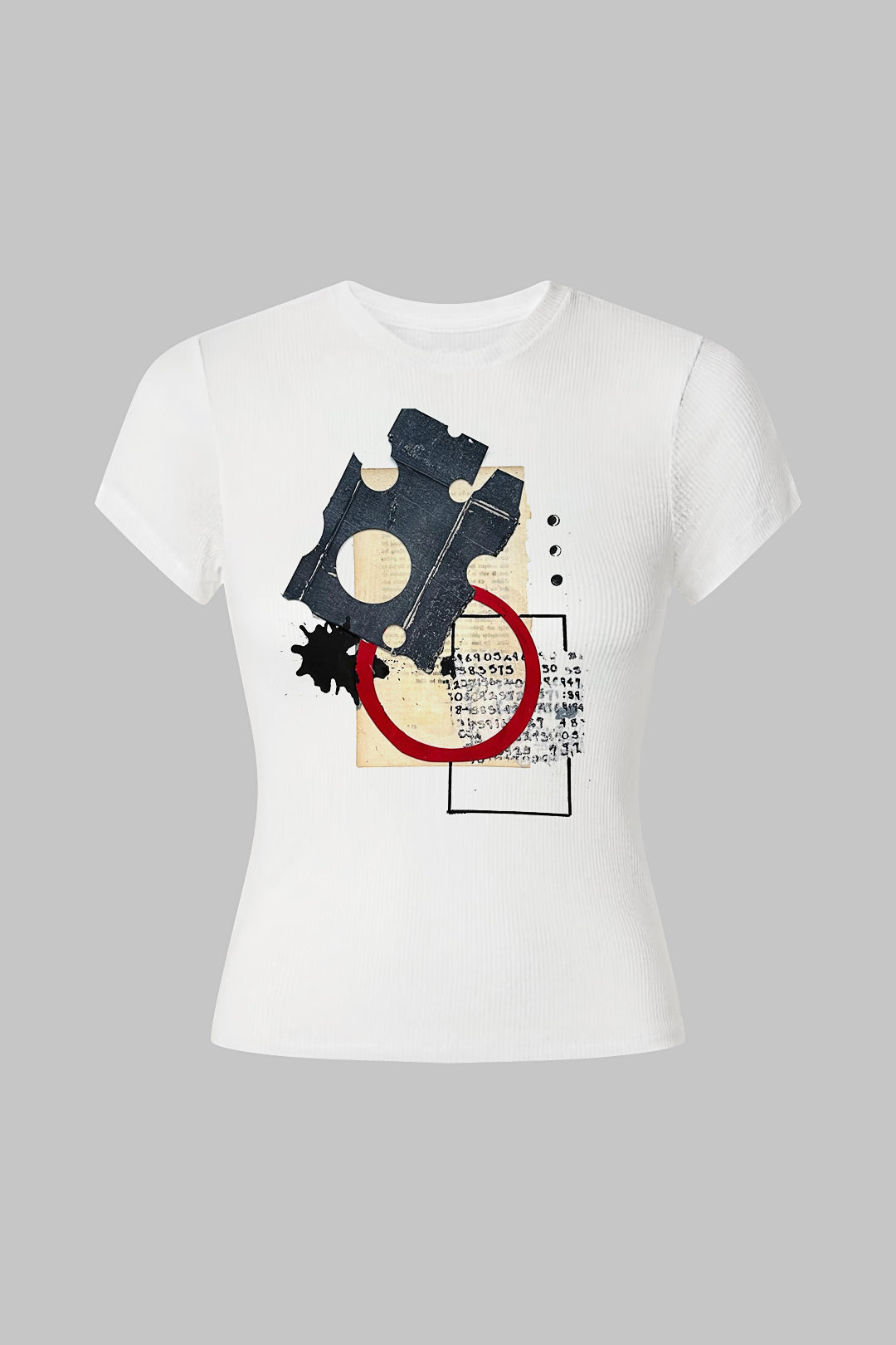 Natiné - T-shirt z krótkim rękawem w abstrakcyjnym wzorze