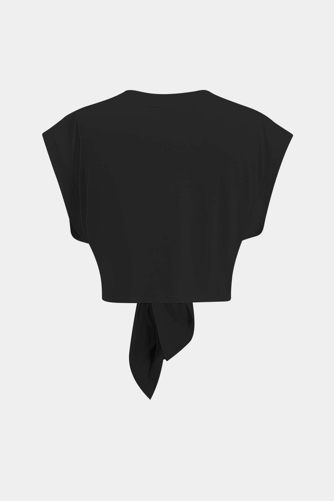 Natiné - T-shirt z nadrukiem, krótki rękaw, z wiązaniem
