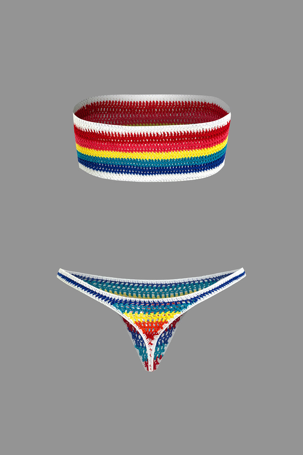 Bikini w kolorowe paski