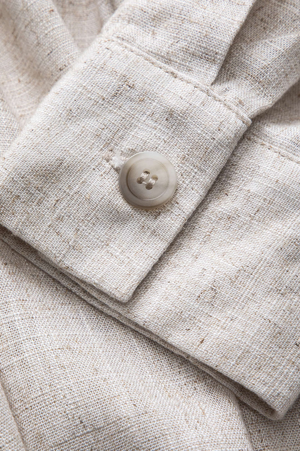 Natiné faux leather and linen mini dress with tie front