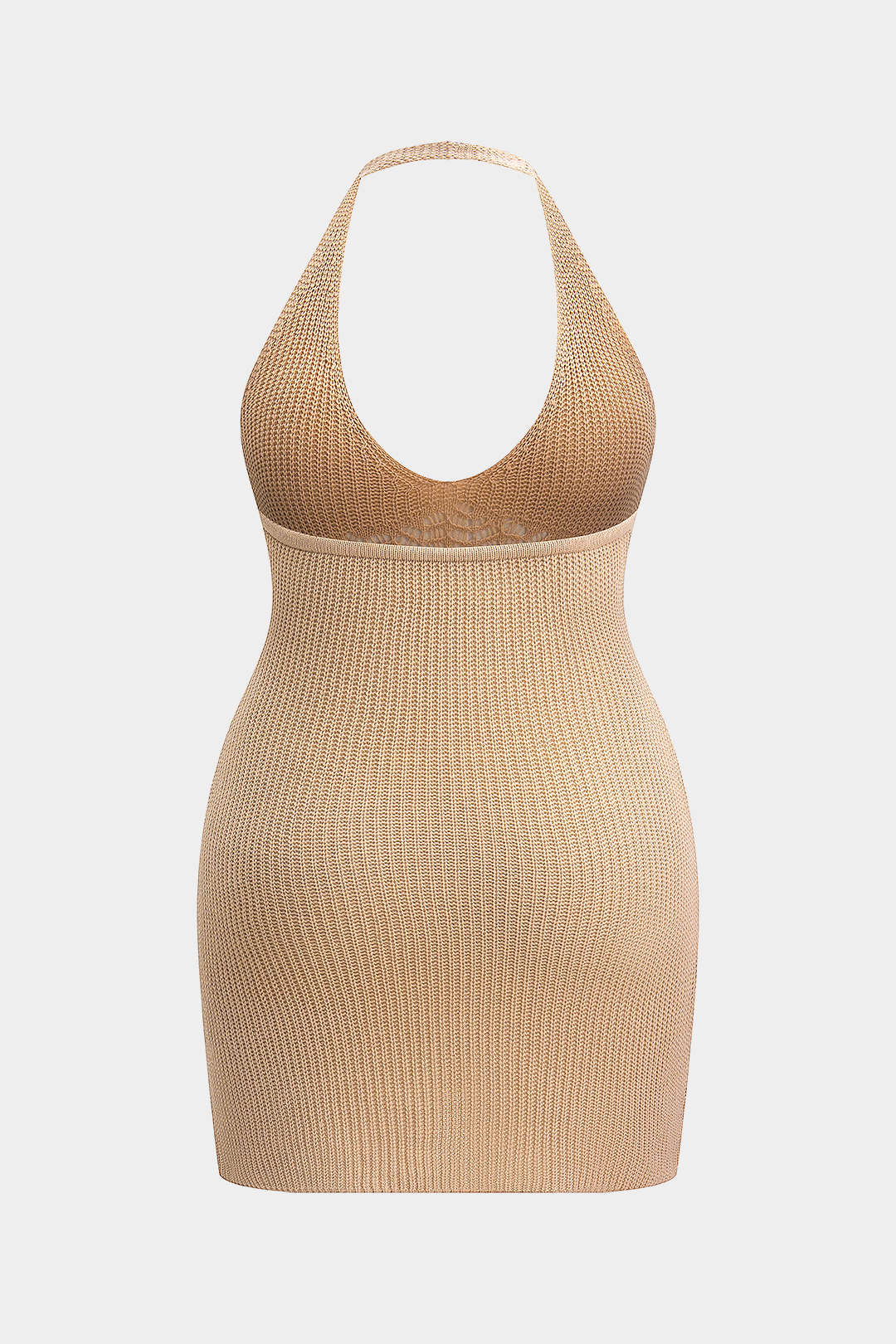 Natiné – Plus Size Dzianinowa Sukienka Bezrękawna z Dekoltem V