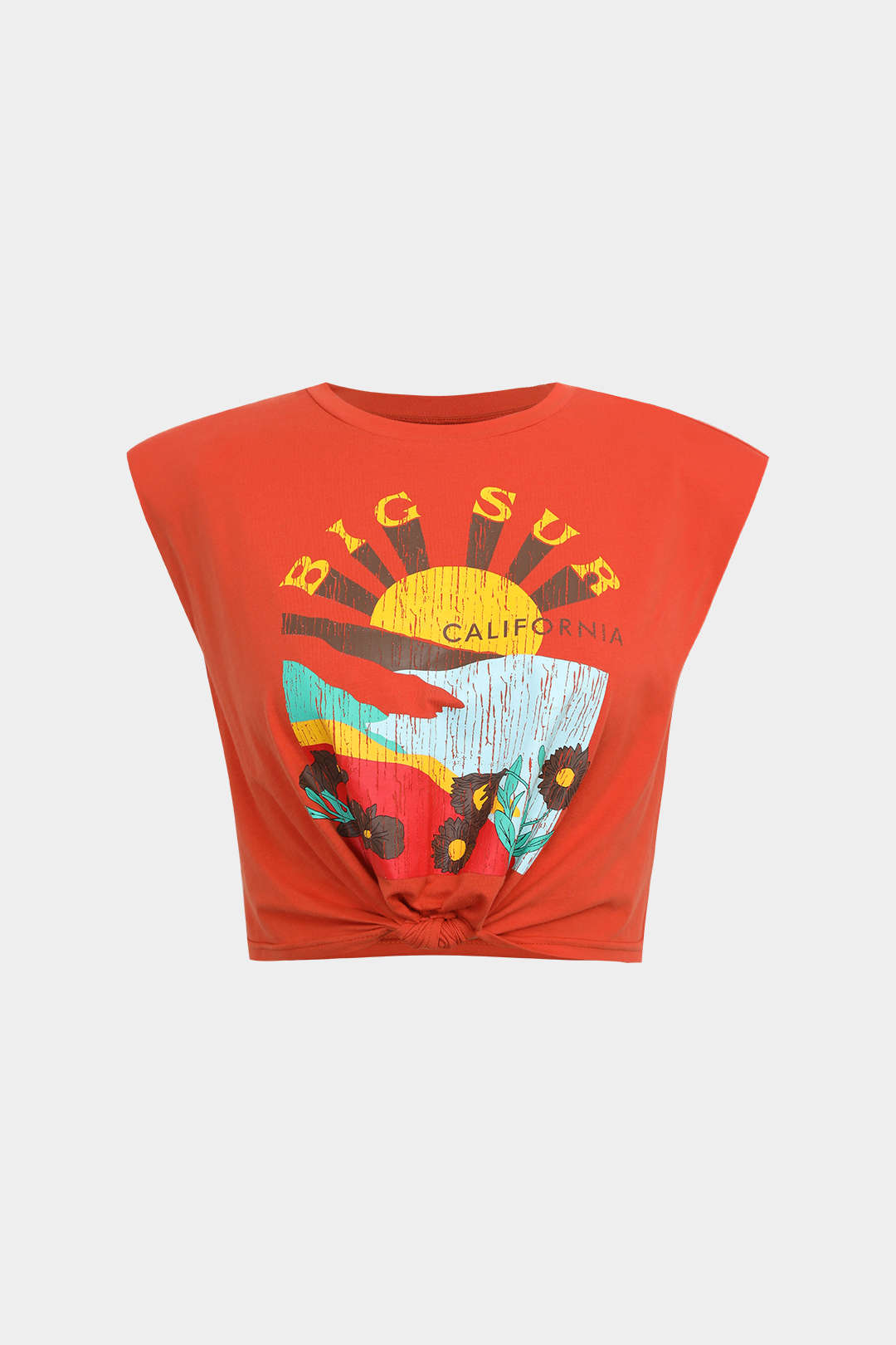Natiné - T-shirt z węzłem na ramionach