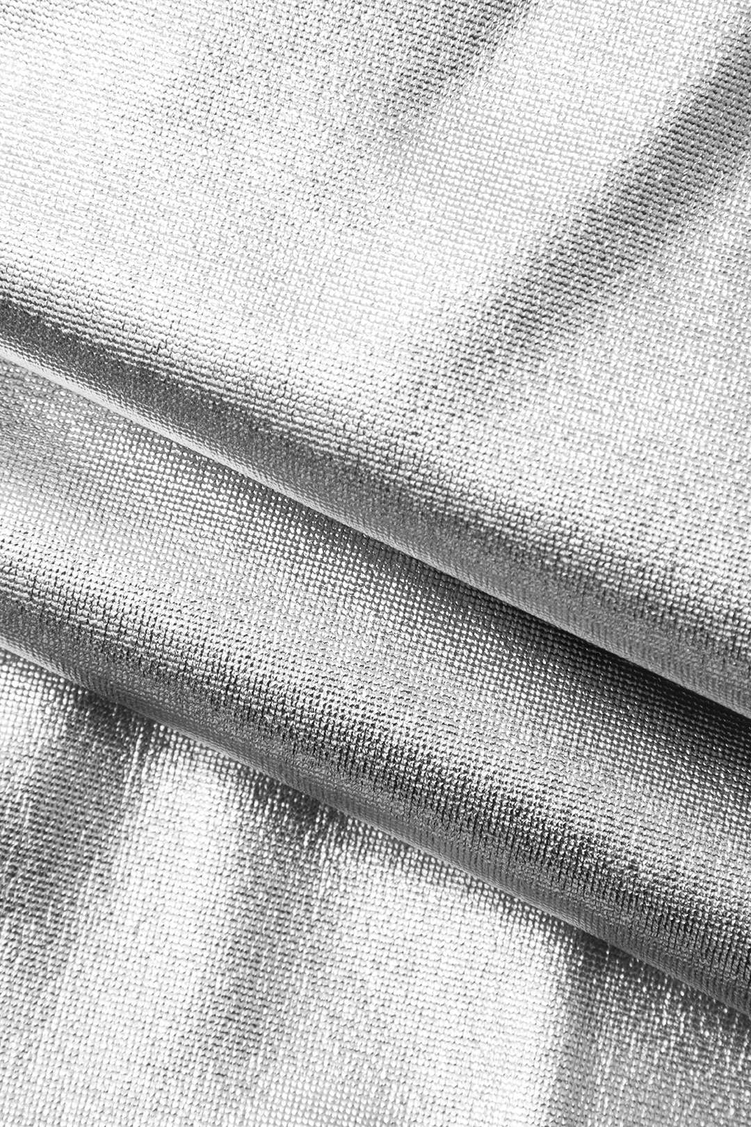 Metaliczny jednoczęściowy kostium kąpielowy z efektem modelowania brzucha i okrągłym dekoltem