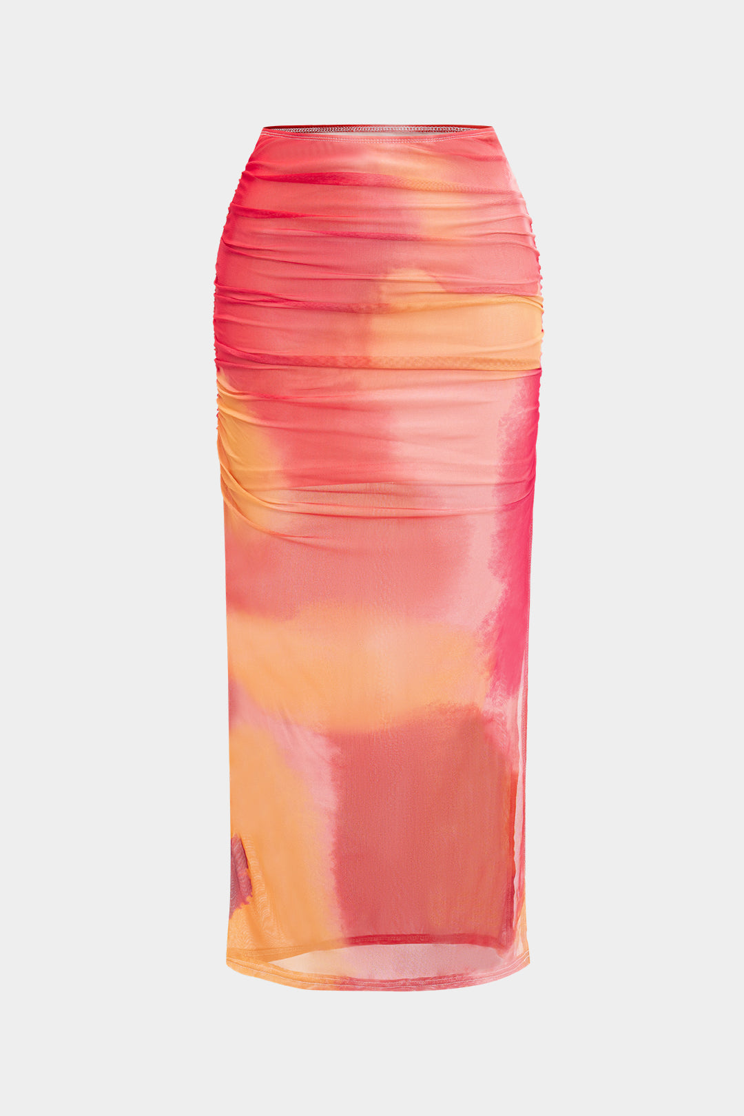 Natiné - Spódnica z Marszczeniem w Wzór Tie-Dye