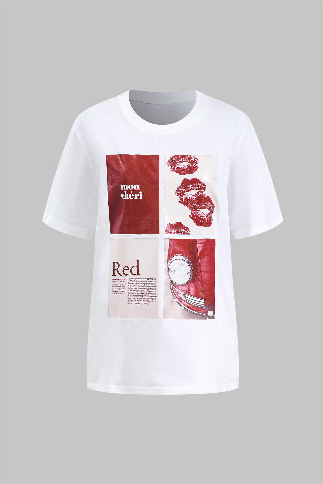 Natiné - T-shirt z nadrukiem, okrągły dekolt