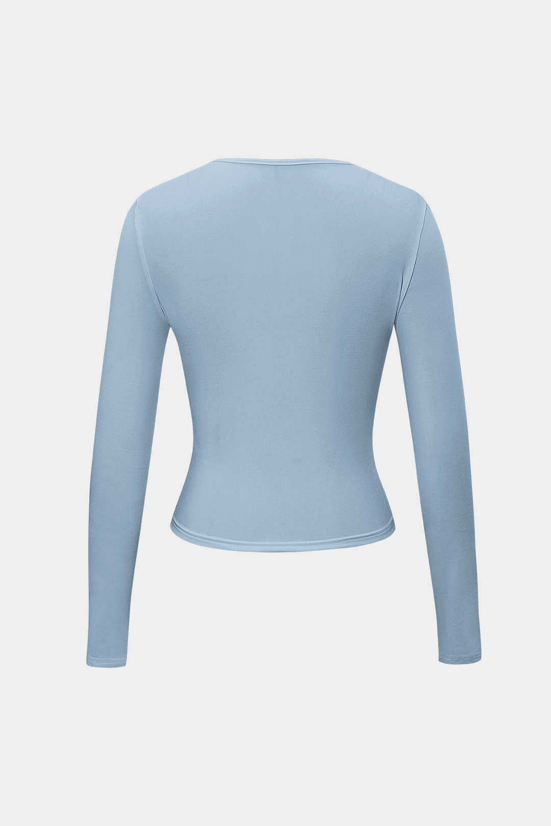 Natiné - Gładki T-shirt z Długim Rękawem