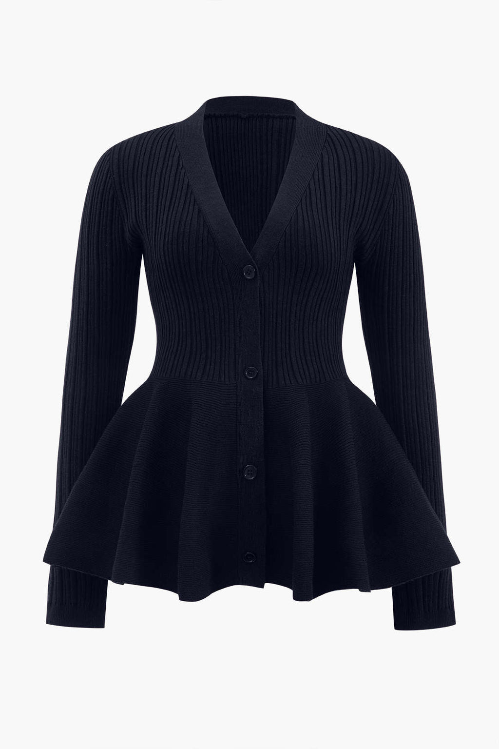Natiné – Plus Size Top z Dekoltem V i Guzikami