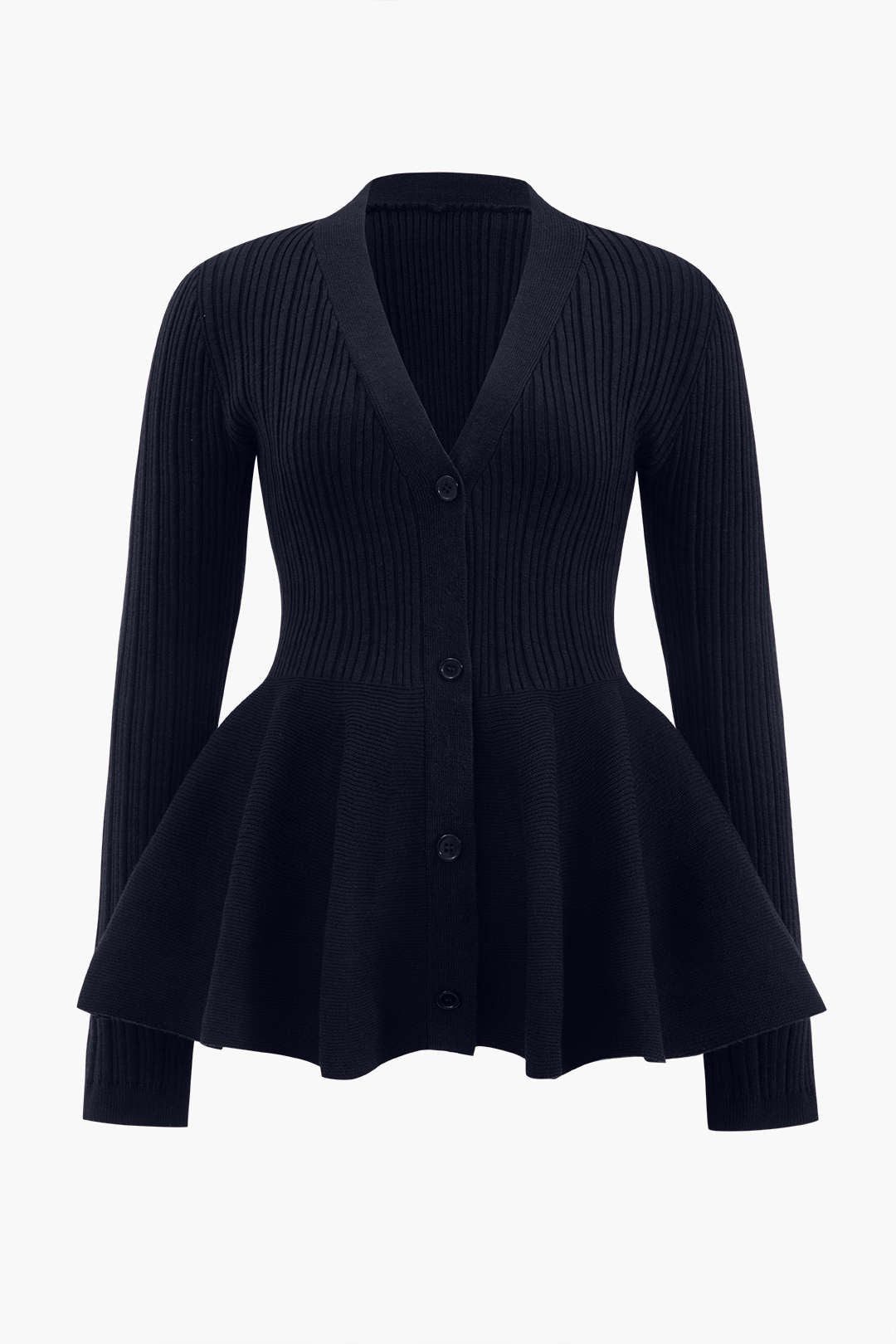 Natiné – Plus Size Top z Dekoltem V i Guzikami