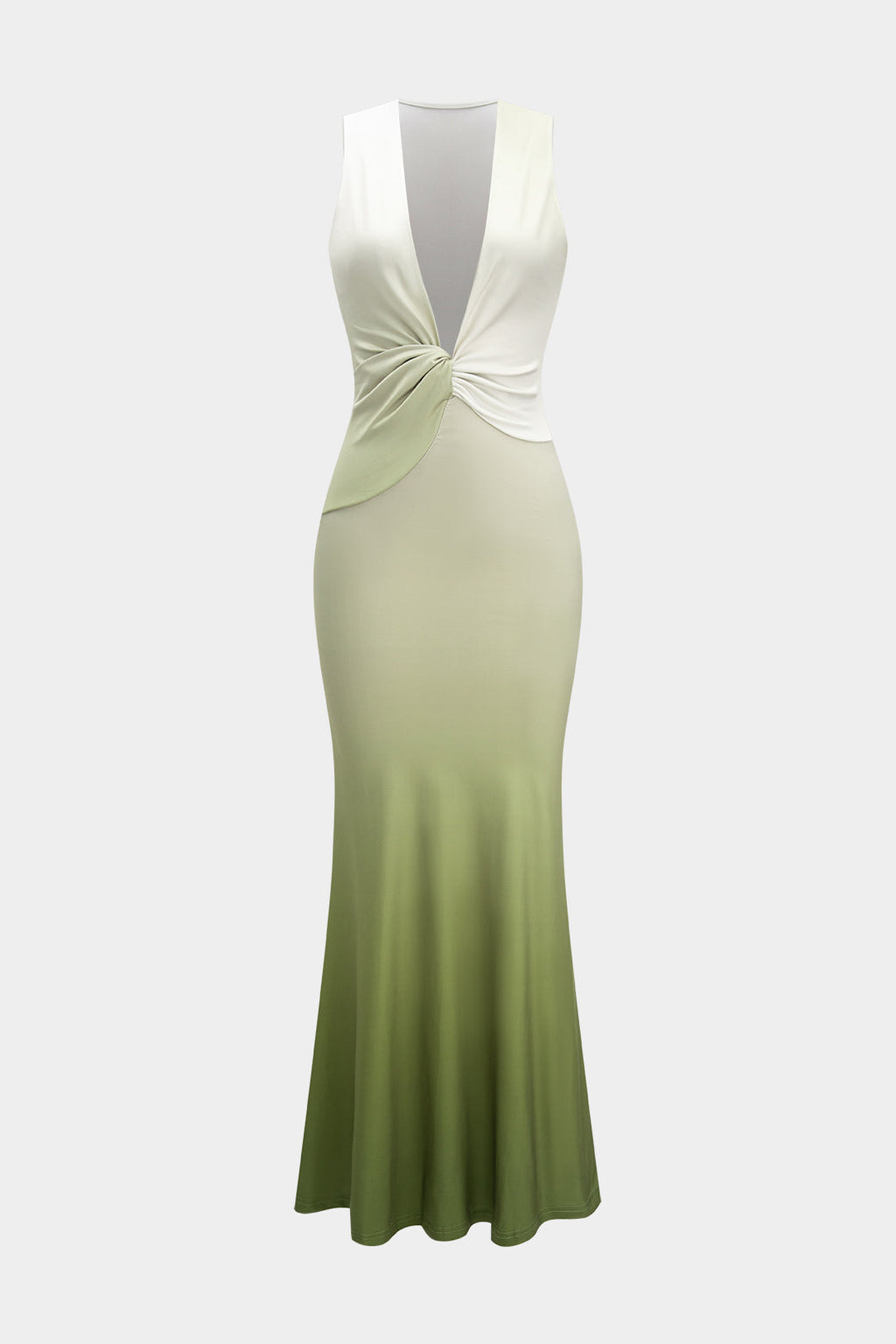 Natiné – Maxi Sukienka Ombre Satyna z Marszczeniami
