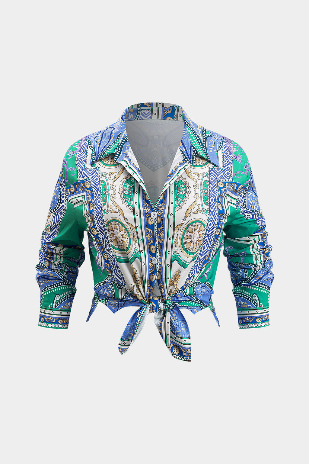 Natiné - Zestaw boho: koszule z wiązaniem i szorty