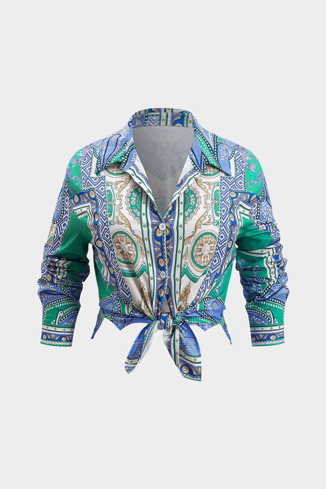 Natiné - Zestaw boho: koszule z wiązaniem i szorty