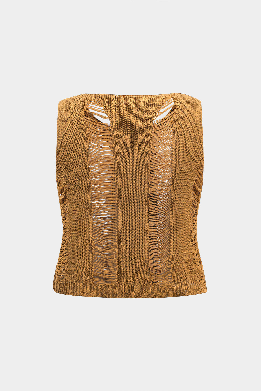 Natiné – Plus Size Tank Top z Efektem Przetarć