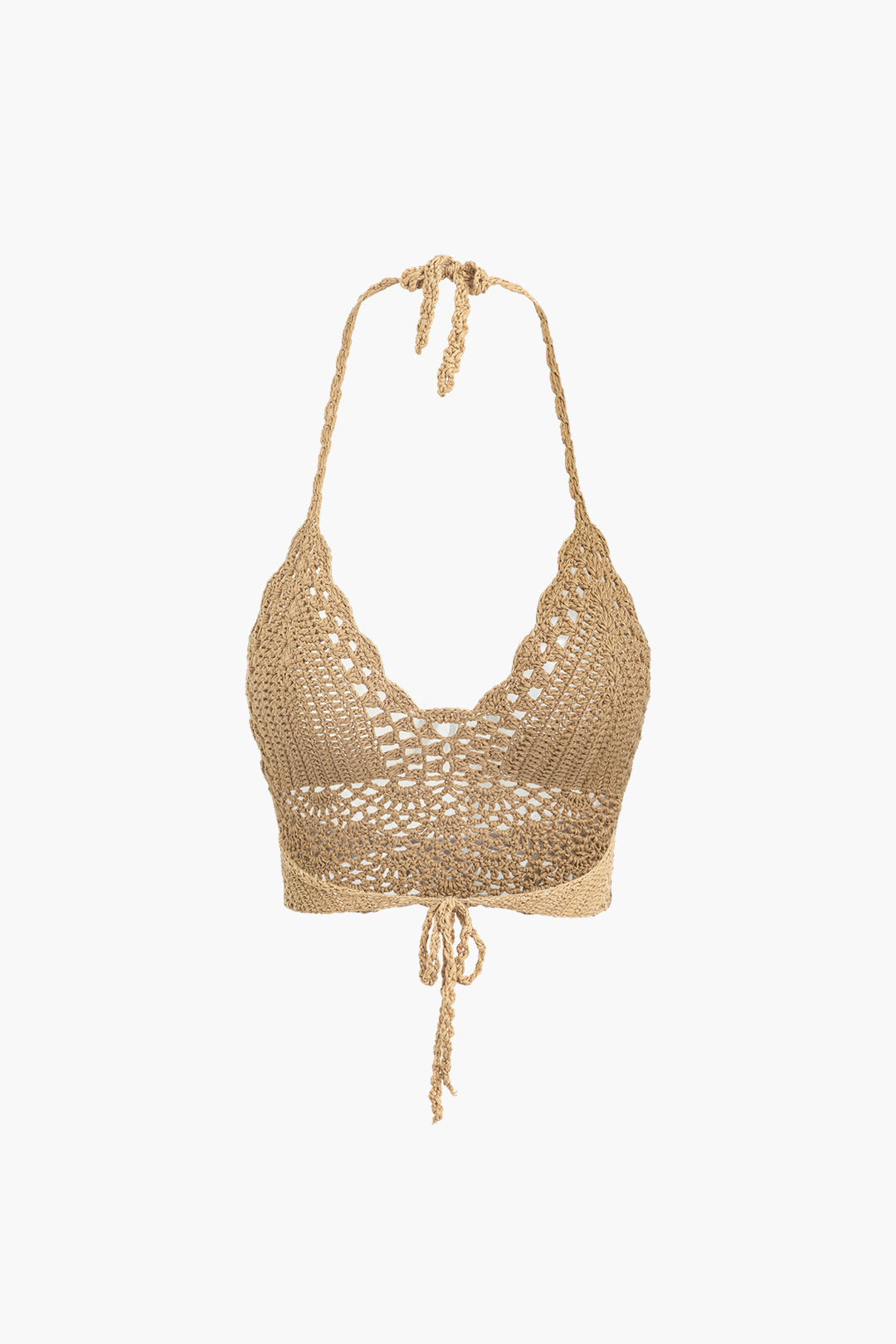 Natiné - Zestaw: Szydełkowy Top Halter i Mini Spódnica