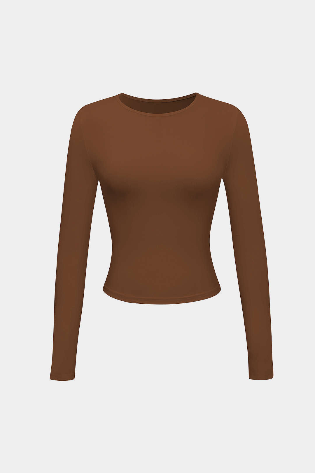 Natiné - Gładki T-shirt z Długim Rękawem