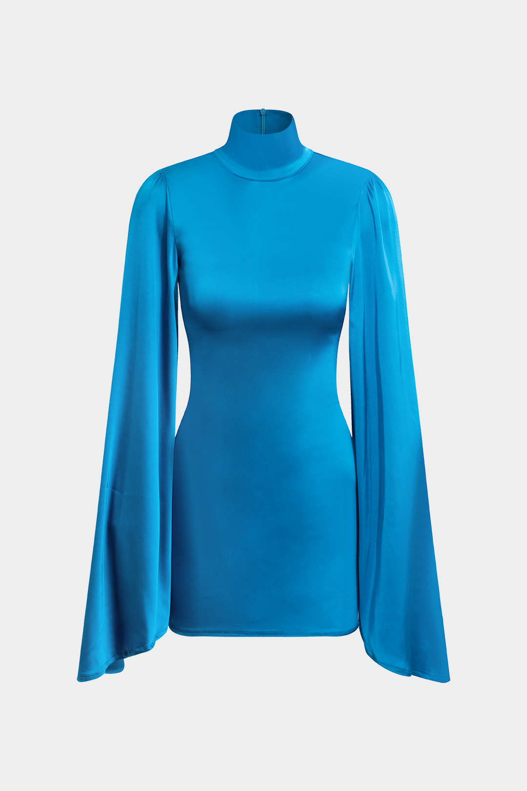 Elegancka Mini Sukienka Golfowa z Dzwonowymi Rękawami