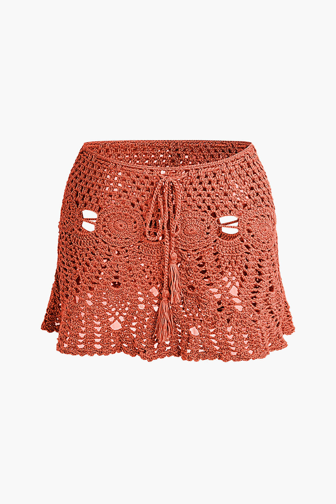 Natiné - Zestaw: Szydełkowy Top Halter i Mini Spódnica