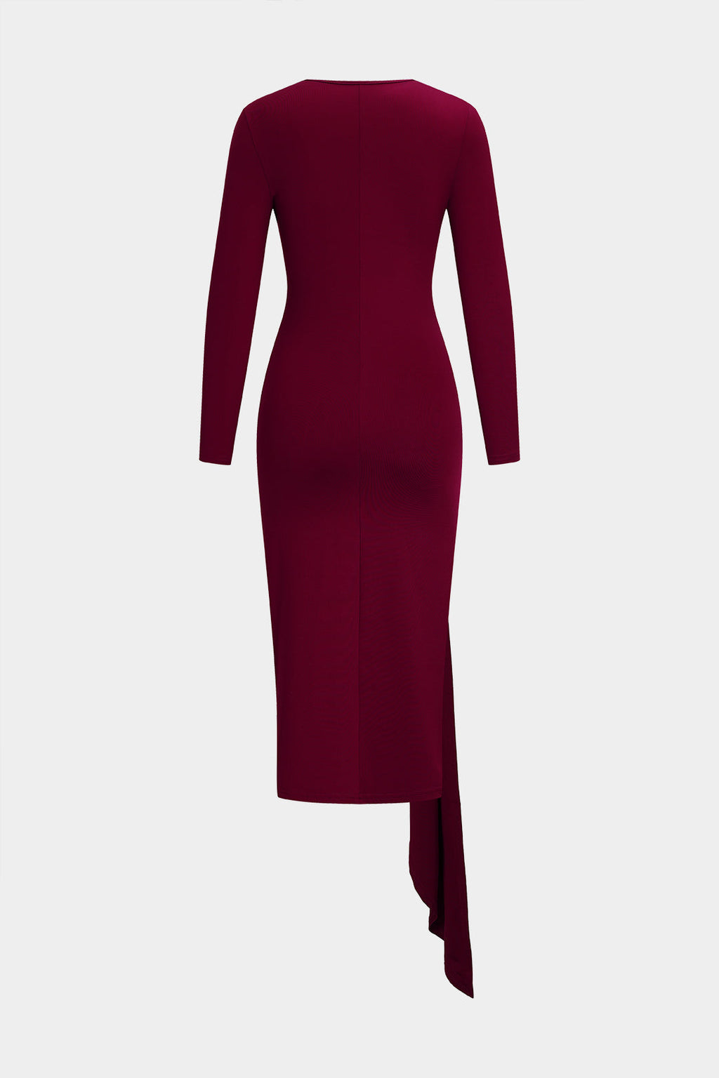Midikleid mit Spitzenfront und langen Ärmeln