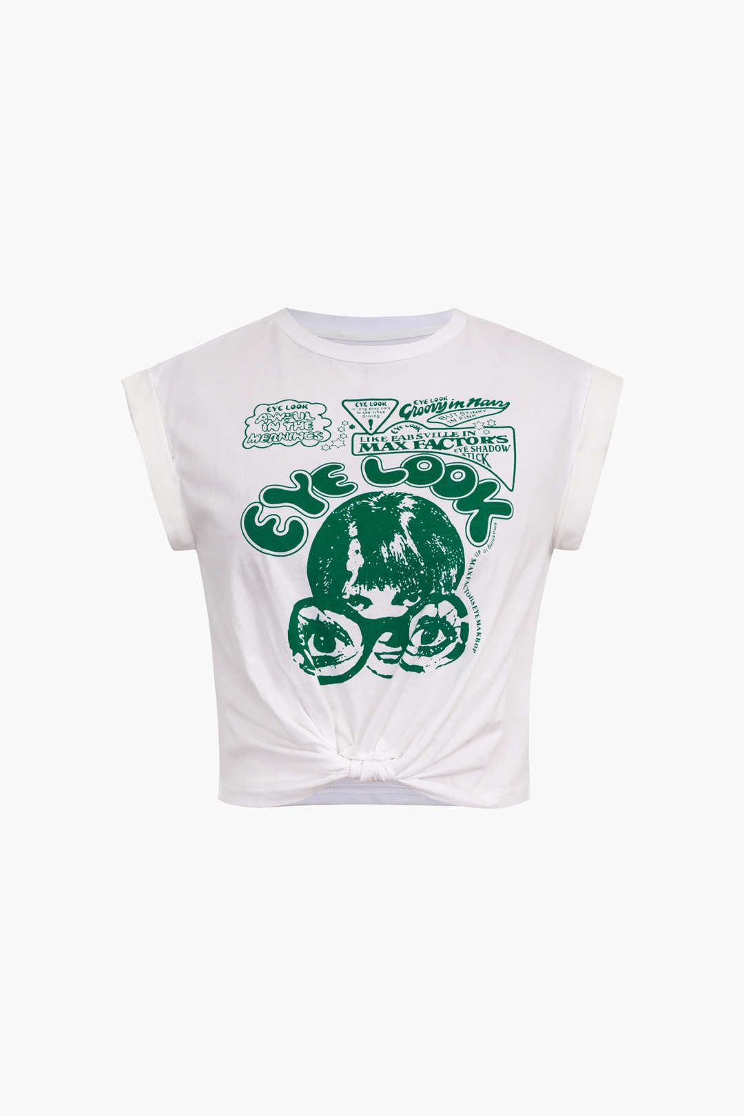 Natiné - T-shirt z Grafiką i  Węzłem