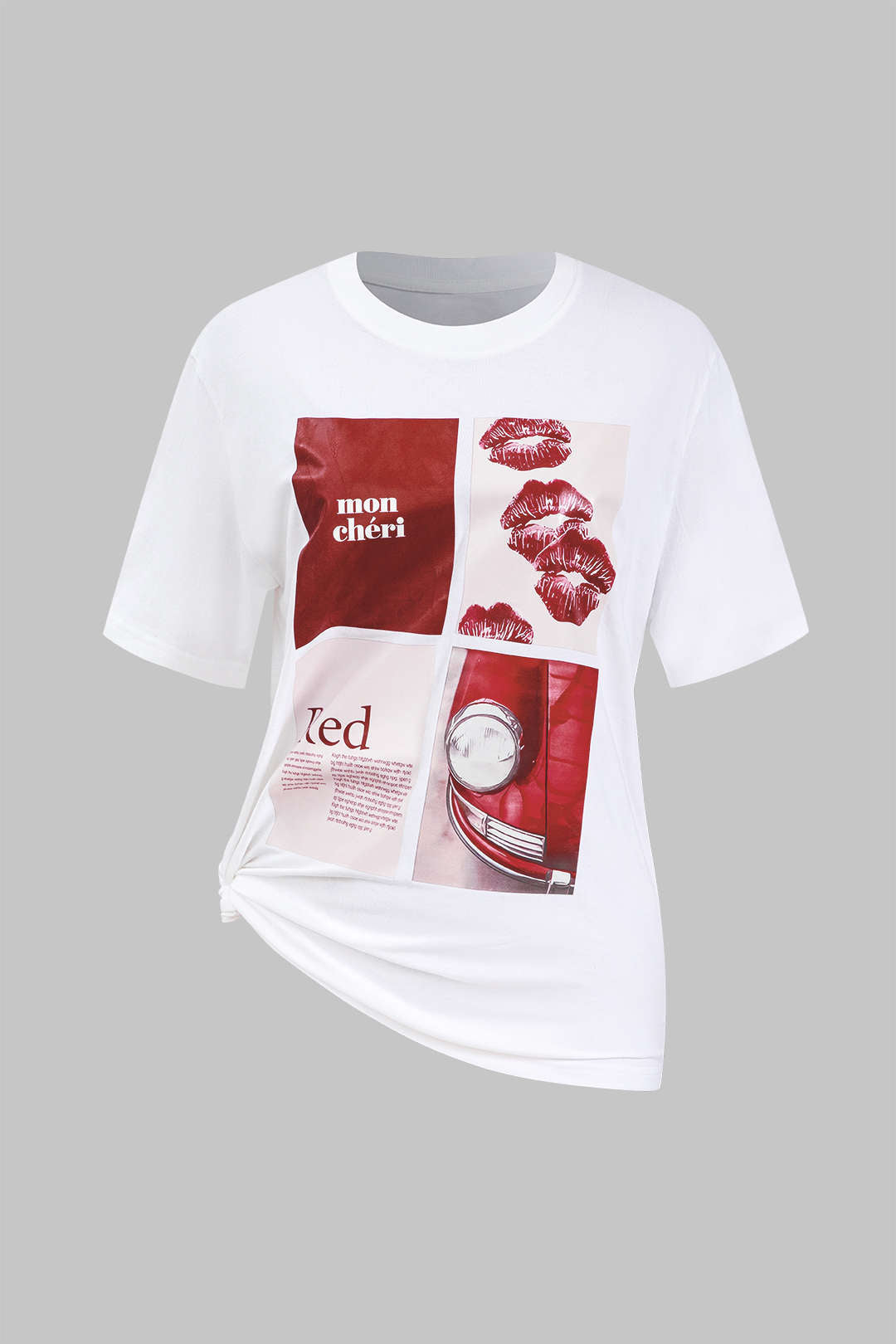 Natiné - T-shirt z nadrukiem, okrągły dekolt