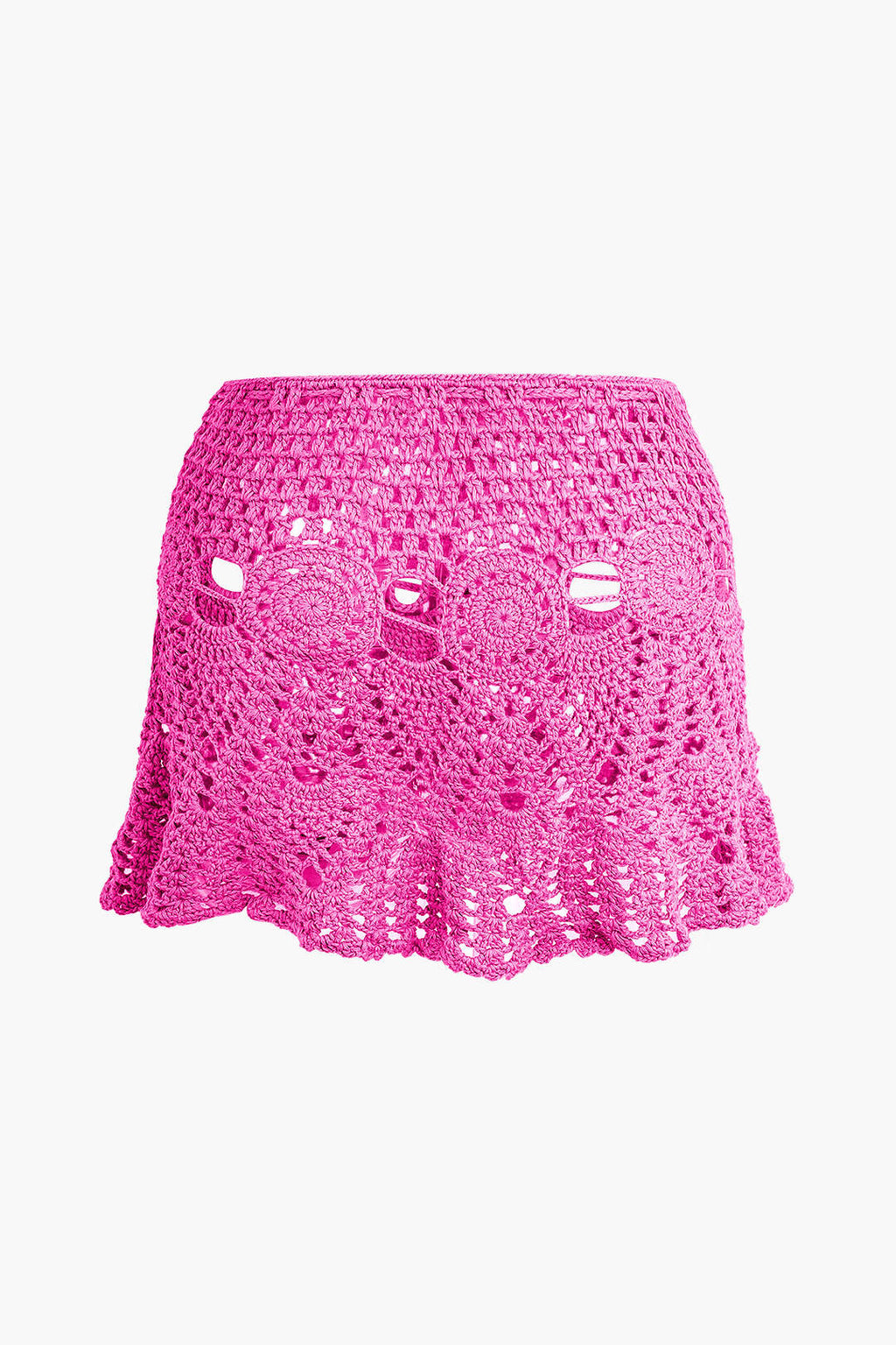 Natiné - Zestaw: Szydełkowy Top Halter i Mini Spódnica