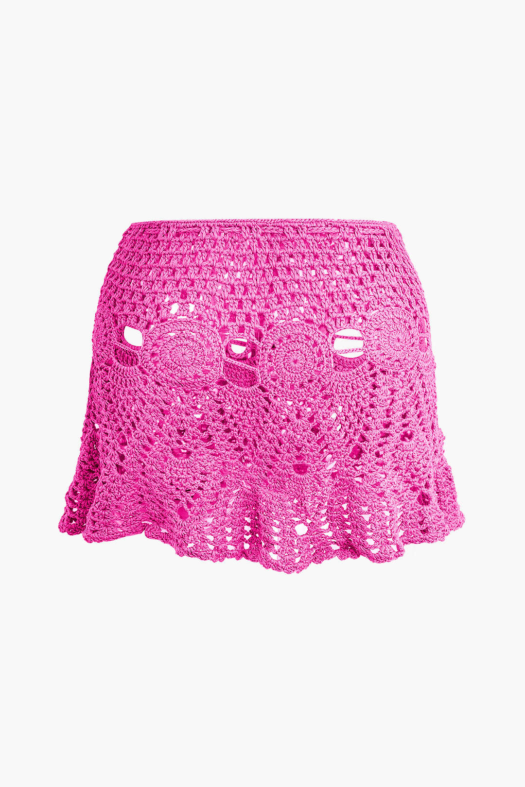 Natiné - Zestaw: Szydełkowy Top Halter i Mini Spódnica