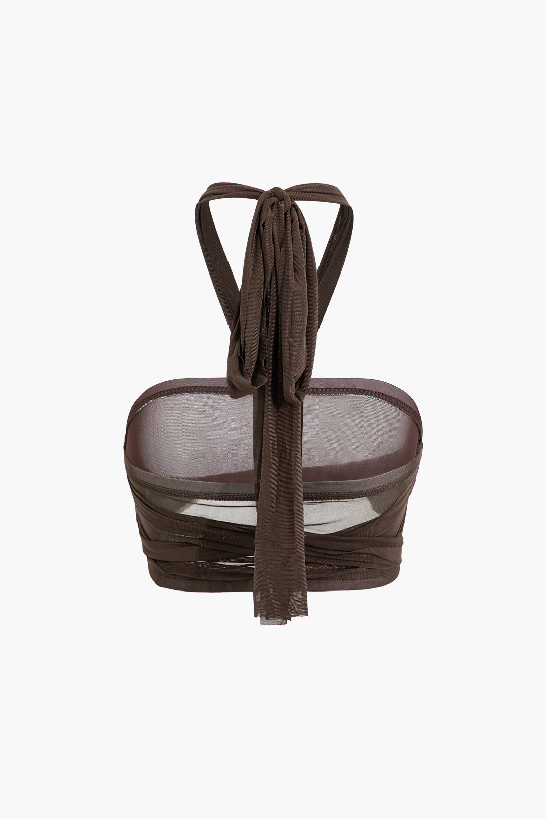 Natiné - Zestaw Halter: Siateczkowy Top i Mini Spódnica