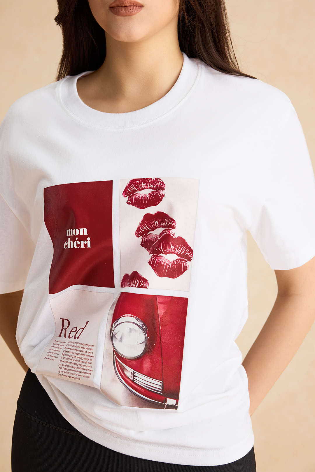 Natiné - T-shirt z nadrukiem, okrągły dekolt