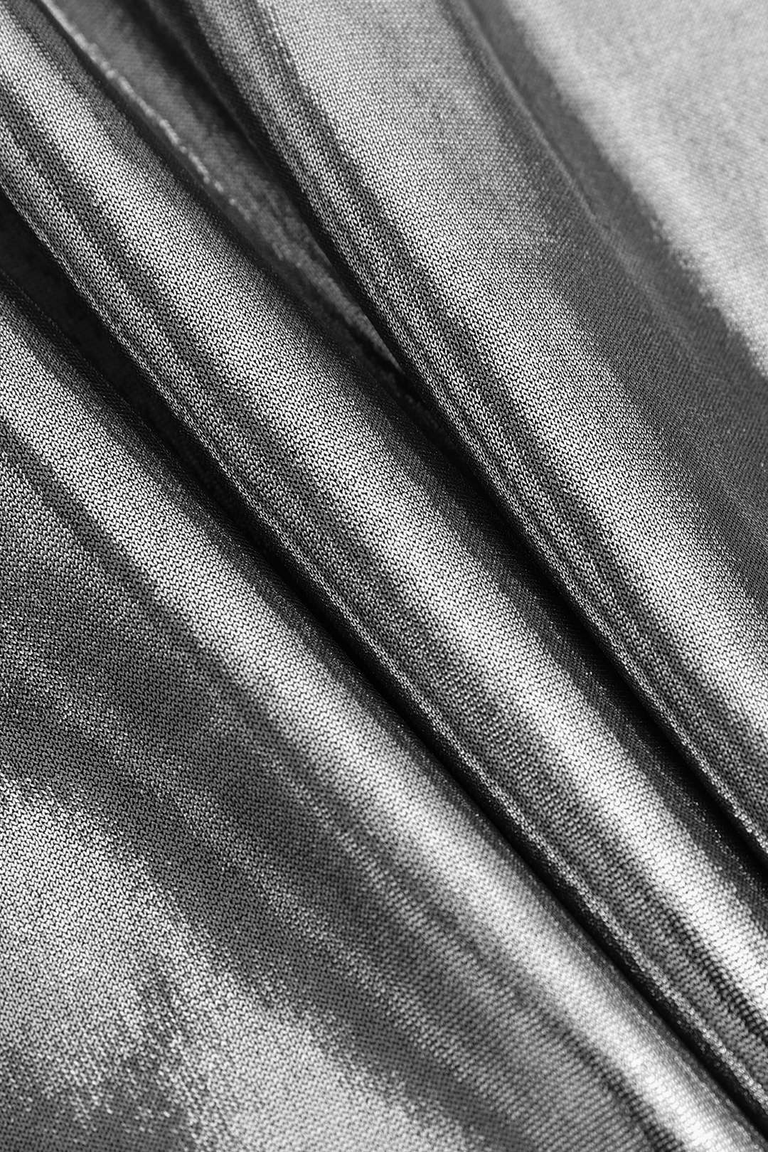 Natiné - Metaliczna Asymetryczna Midi Bez Rękawów