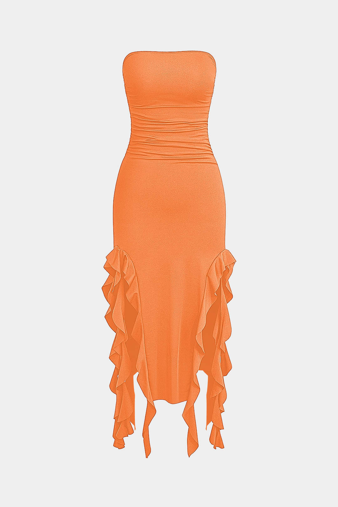 Natiné – Maxi Sukienka z Falbankami i Ruchomymi Detalami