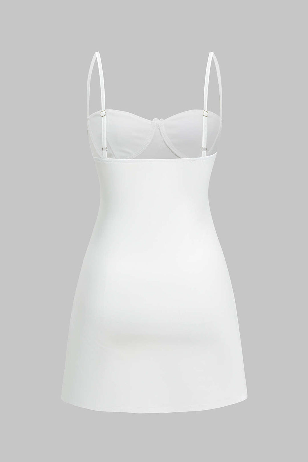 Bez Rękawów Mini Sukienka z Appliqué i Bustierem