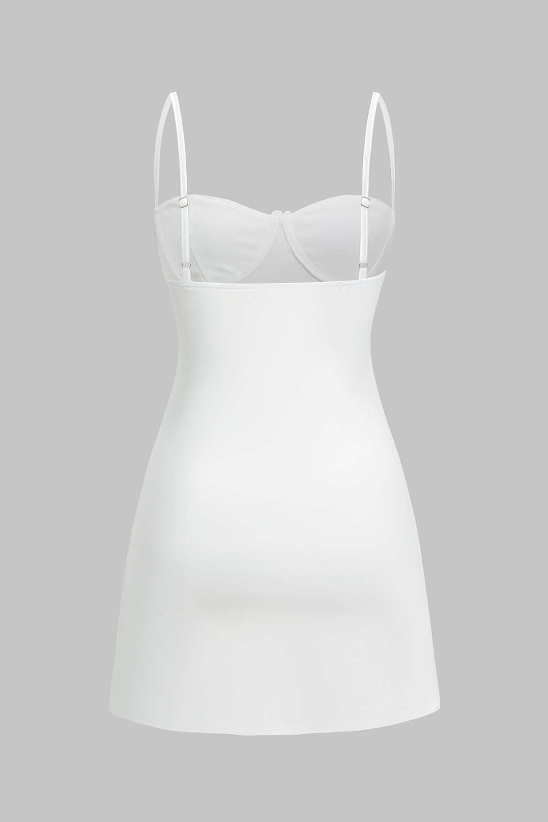 Bez Rękawów Mini Sukienka z Appliqué i Bustierem