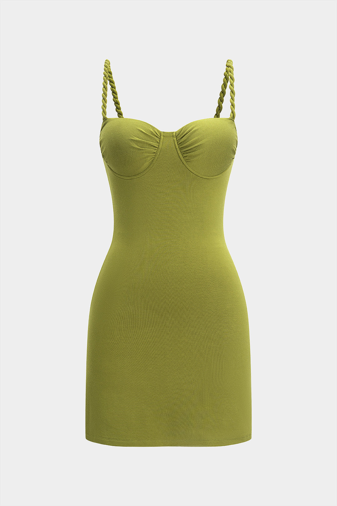 Mini Sukienka z Ramiączkami i Fasonem Bustier