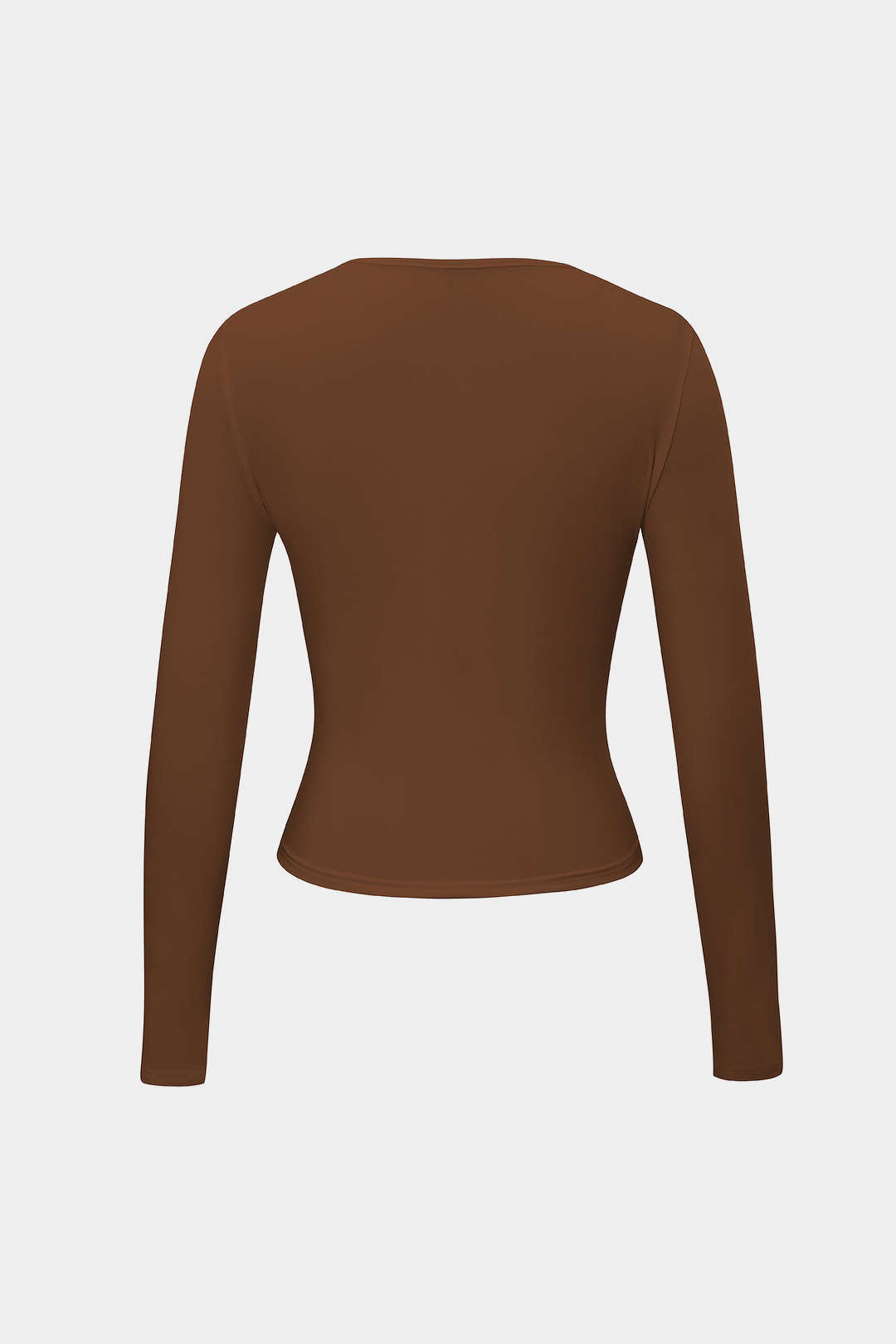 Natiné - Gładki T-shirt z Długim Rękawem