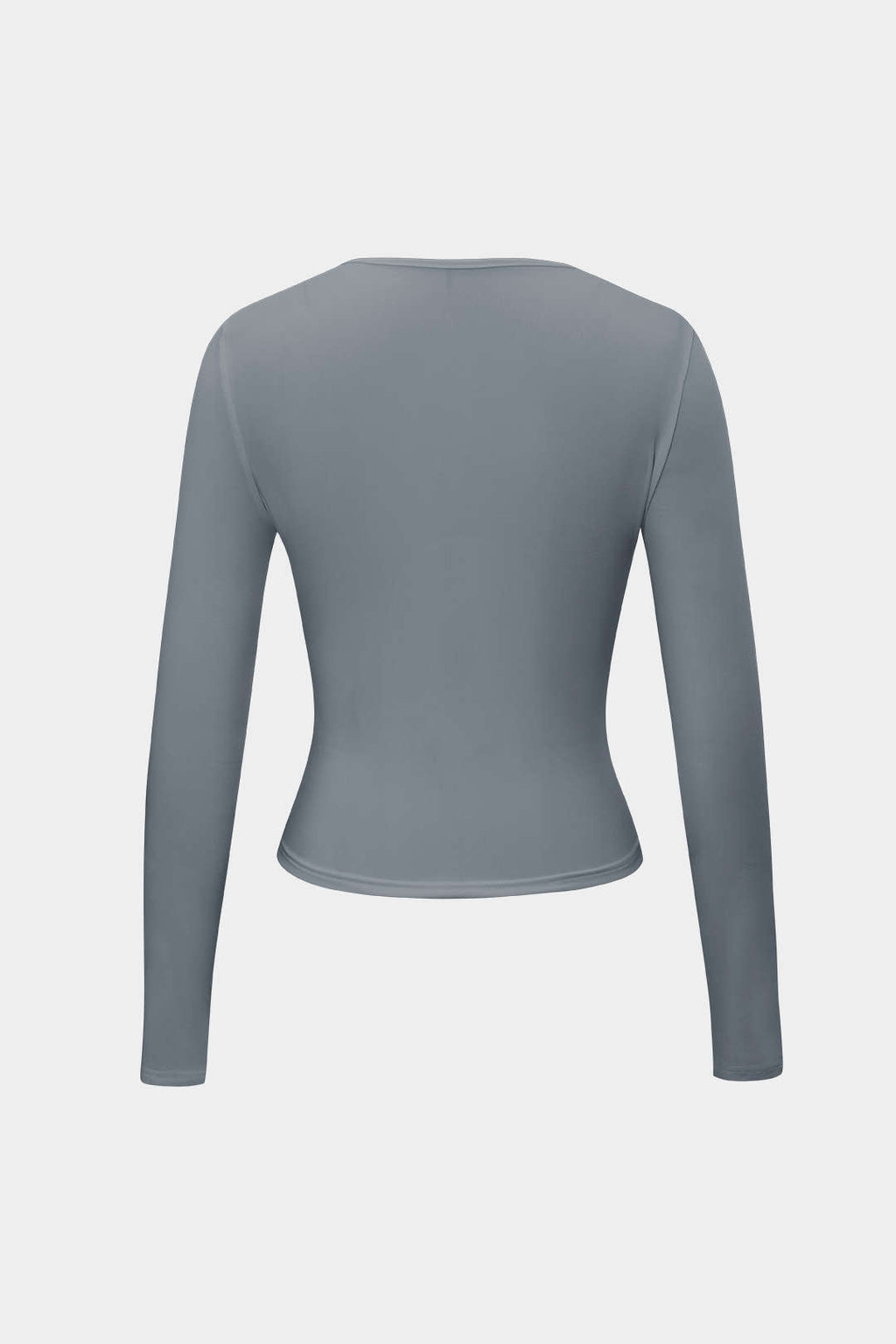 Natiné - Gładki T-shirt z Długim Rękawem