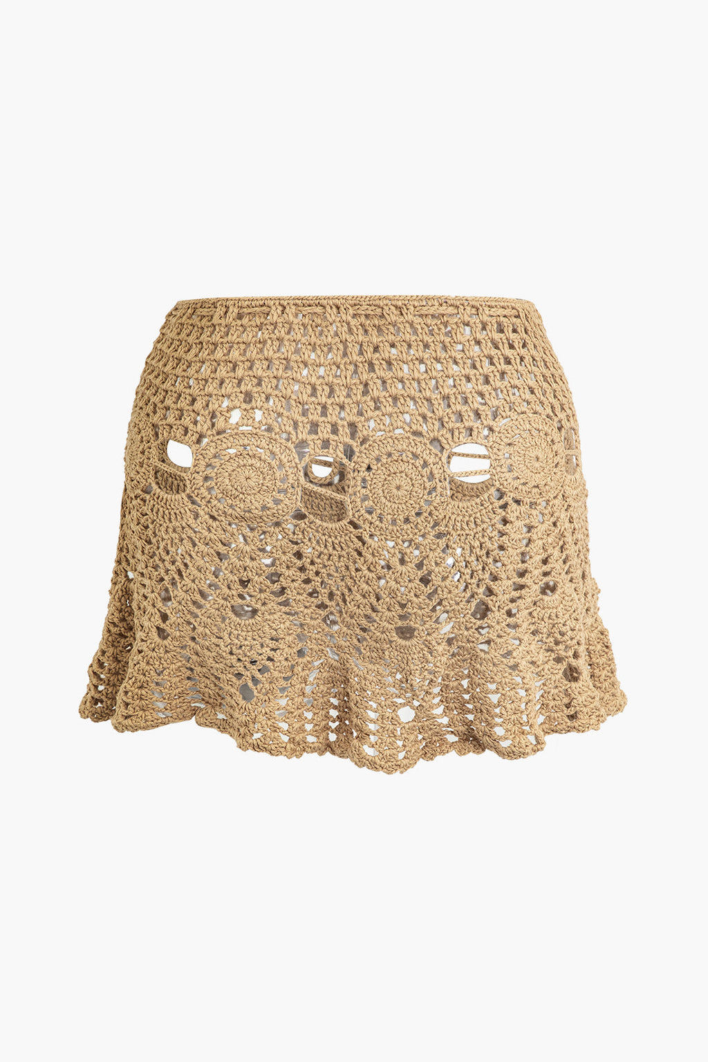 Natiné - Zestaw: Szydełkowy Top Halter i Mini Spódnica