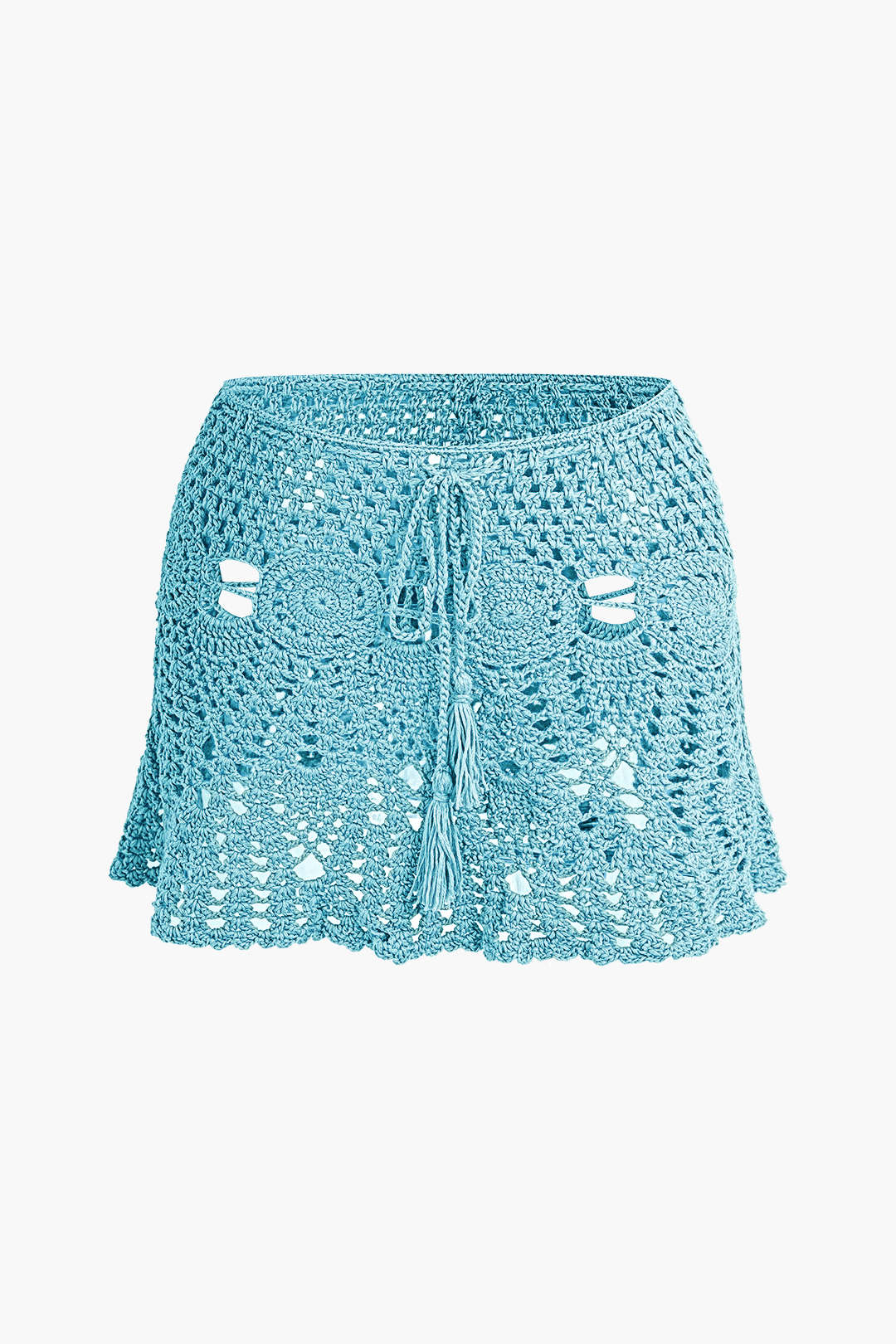 Natiné - Zestaw: Szydełkowy Top Halter i Mini Spódnica